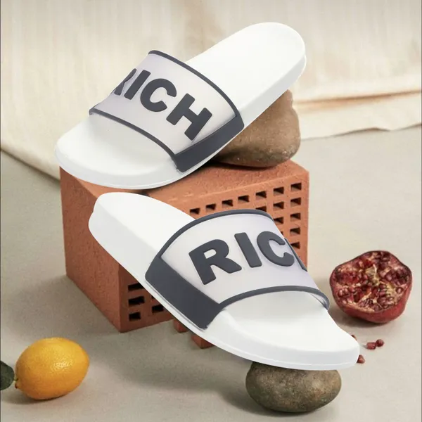 White_Silicon_Strap_And_Pvc_Slip_On_Sliders_For_Women