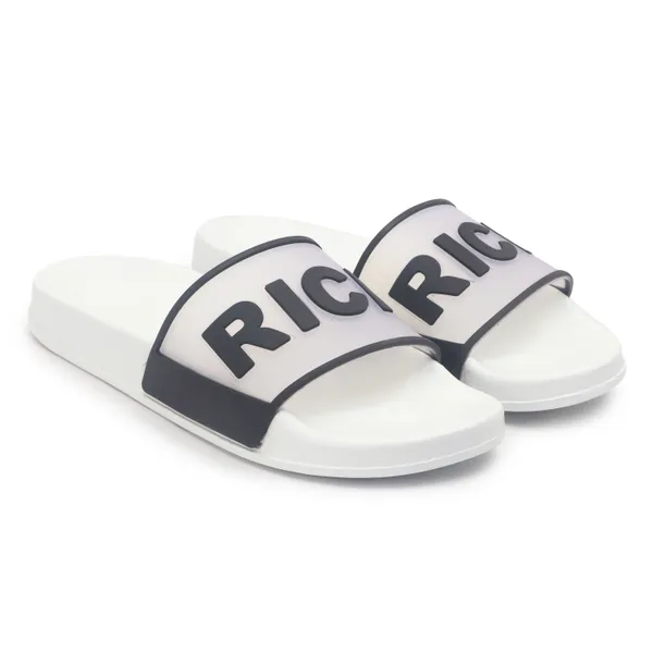 White_Silicon_Strap_And_Pvc_Slip_On_Sliders_For_Women