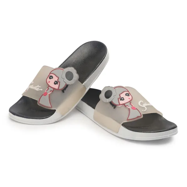 Black_Silicon_Strap_And_Pvc_Slip_On_Sliders_For_Women