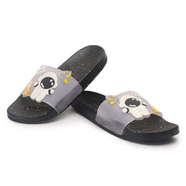 Black_Silicon_Strap_And_Pvc_Slip_On_Sliders_For_Women