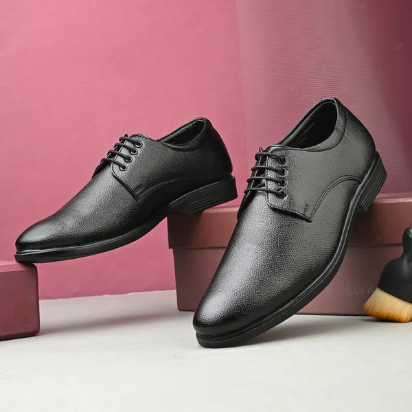 Black_Leatherette_And_Pu_Lace_Ups_Formal_Shoes_For_Men