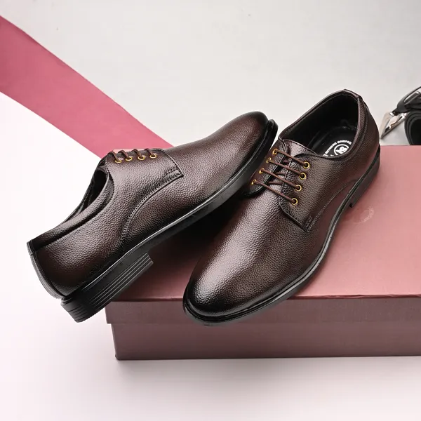 Brown_Leatherette_And_Pu_Lace_Ups_Formal_Shoes_For_Men