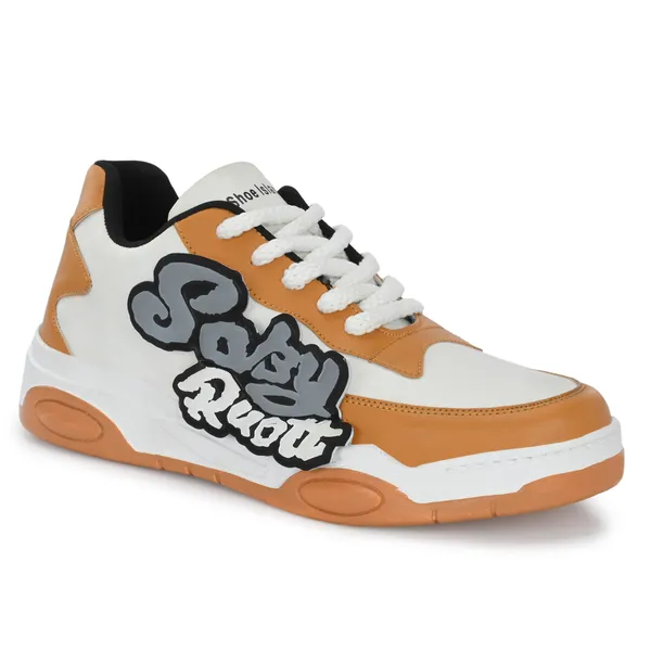 Orange_Synthetic_And_Airmix_Lace_Ups_Sneakers_For_Men