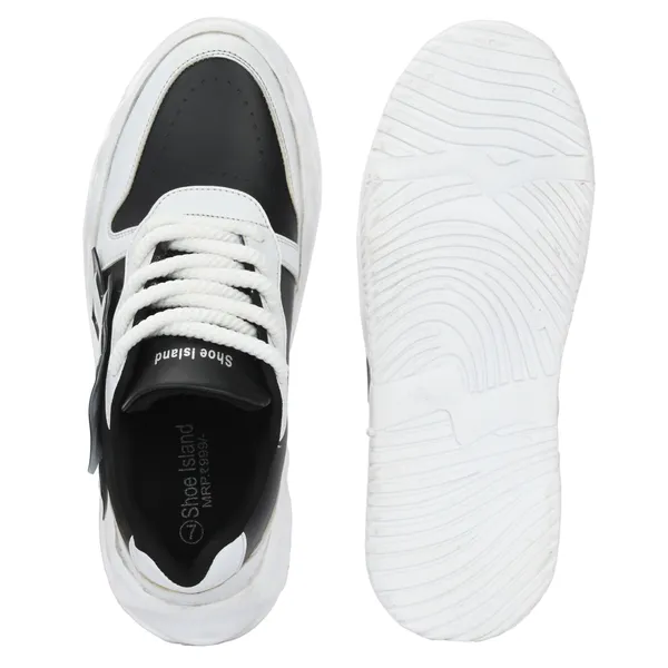 Black_Synthetic_And_Airmix_Lace_Ups_Sneakers_For_Men