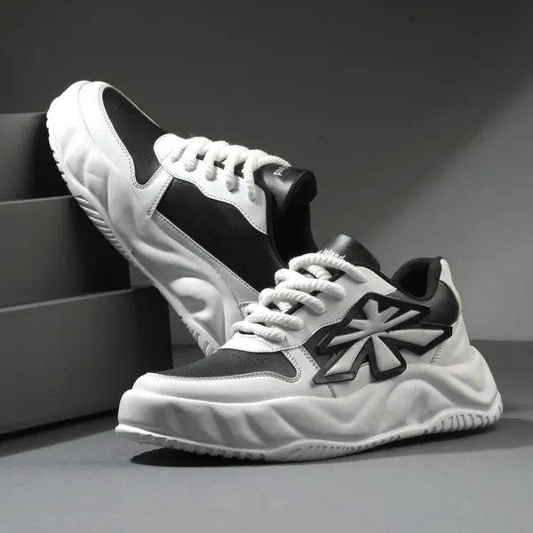 Black_Synthetic_And_Airmix_Lace_Ups_Sneakers_For_Men