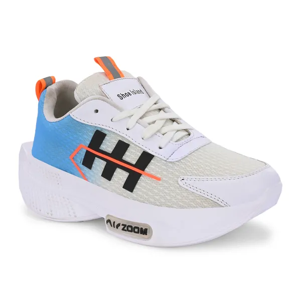 White_Mesh_And_Airmix_Lace_Ups_Sports_Shoes_For_Men