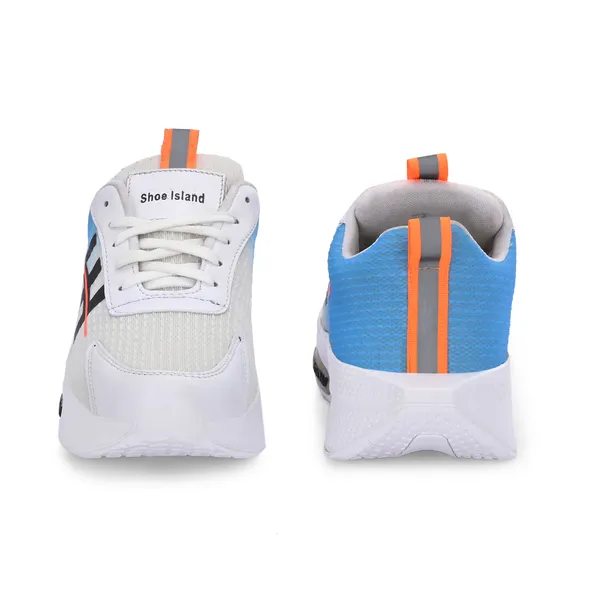 White_Mesh_And_Airmix_Lace_Ups_Sports_Shoes_For_Men