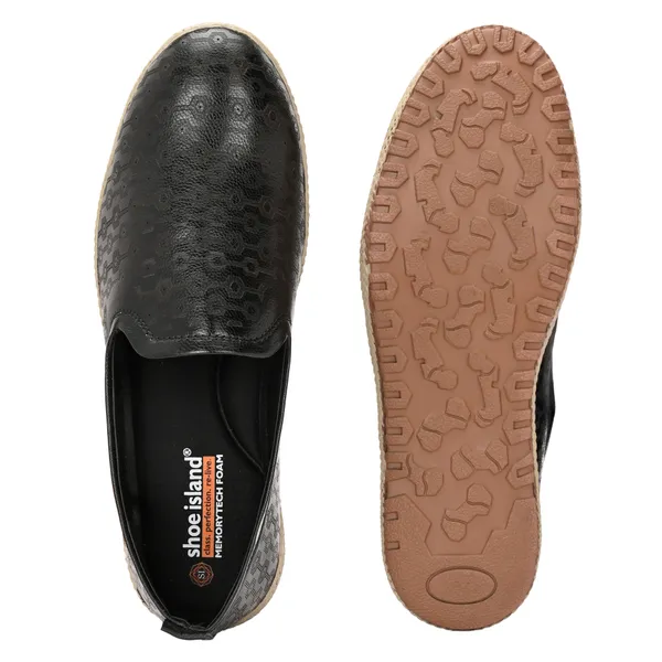 Black_Synthetic_Leather_And_Tpr_Slip_On_Loafers_For_Men