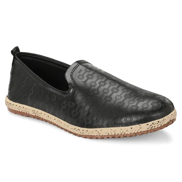 Black_Synthetic_Leather_And_Tpr_Slip_On_Loafers_For_Men