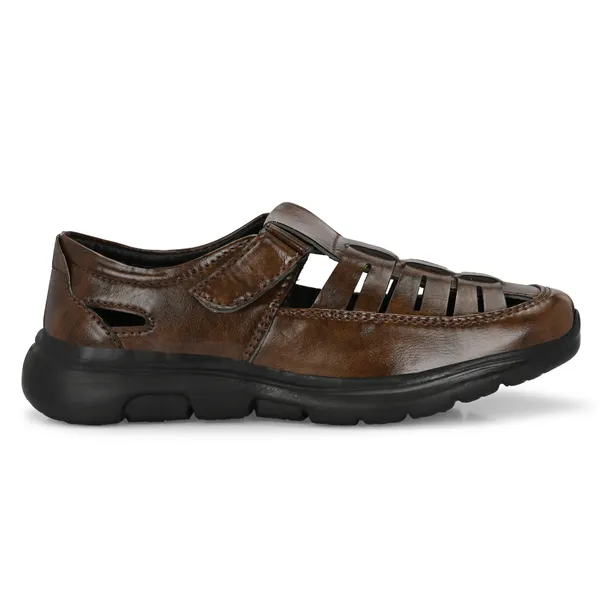 Brown_Leatherette_And_Airmix_Lace_Ups_Roman_Sandals_For_Men