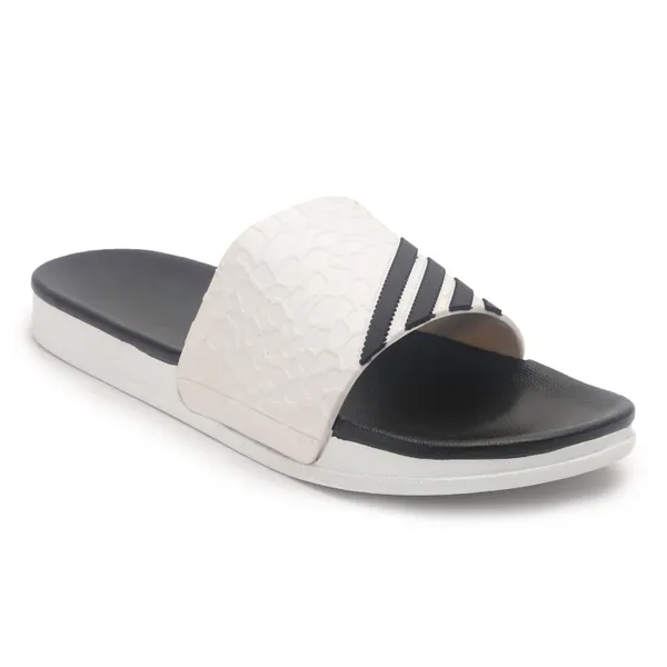 White_Silicon_Strap_And_Pvc_Slip_On_Sliders_For_Men