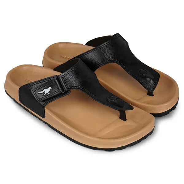 Black_Leatherette_And_Eva_Slip_On_Sandals_For_Men