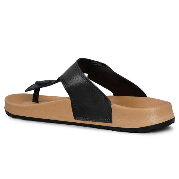 Black_Leatherette_And_Eva_Slip_On_Sandals_For_Men