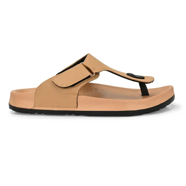 Beige_Leatherette_And_Eva_Slip_On_Sandals_For_Men