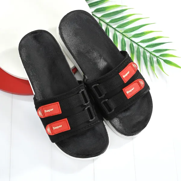 Black_Silicon_Strap_And_Pvc_Slip_On_Sliders_For_Men