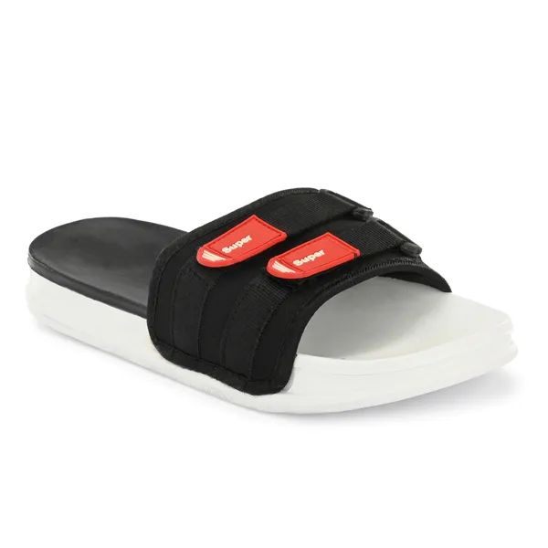 Black_Silicon_Strap_And_Pvc_Slip_On_Sliders_For_Men