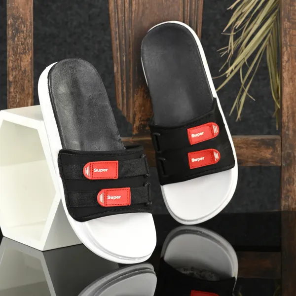 Black_Silicon_Strap_And_Pvc_Slip_On_Sliders_For_Men