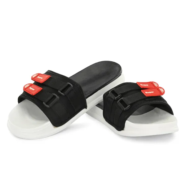 Black_Silicon_Strap_And_Pvc_Slip_On_Sliders_For_Men