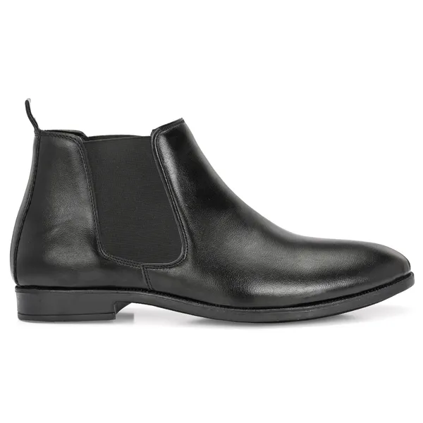 Black_Leatherette_And_Tpr_Slip_On_Boots_For_Men