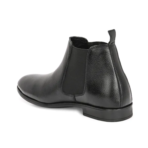 Black_Leatherette_And_Tpr_Slip_On_Boots_For_Men
