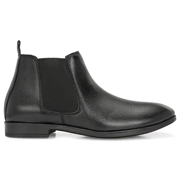 Black_Leatherette_And_Tpr_Slip_On_Boots_For_Men