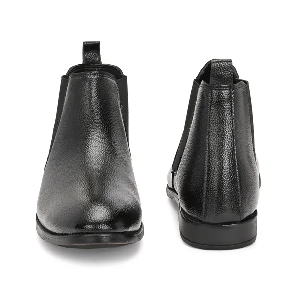 Black_Leatherette_And_Tpr_Slip_On_Boots_For_Men