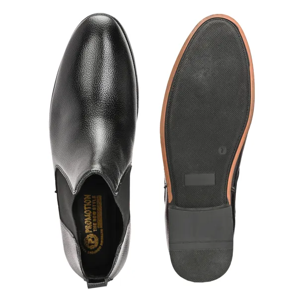 Black_Leatherette_And_Tpr_Slip_On_Boots_For_Men