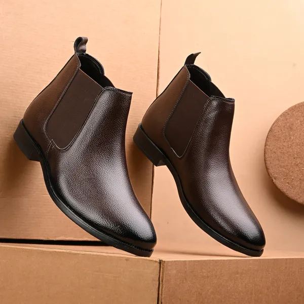 Brown_Leatherette_And_Tpr_Slip_On_Boots_For_Men