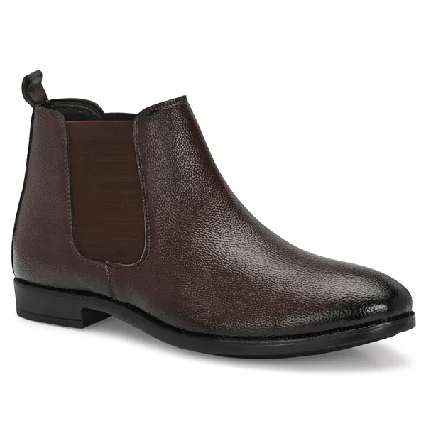 Brown_Leatherette_And_Tpr_Slip_On_Boots_For_Men