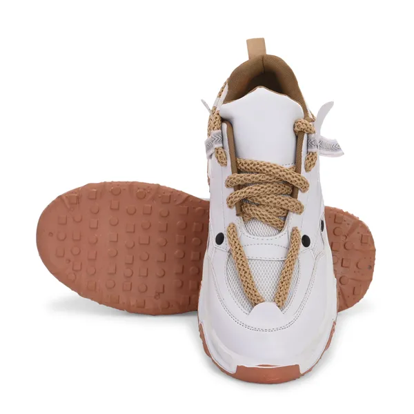 White_Mesh_And_Airmix_Lace_Ups_Sports_Shoes_For_Men