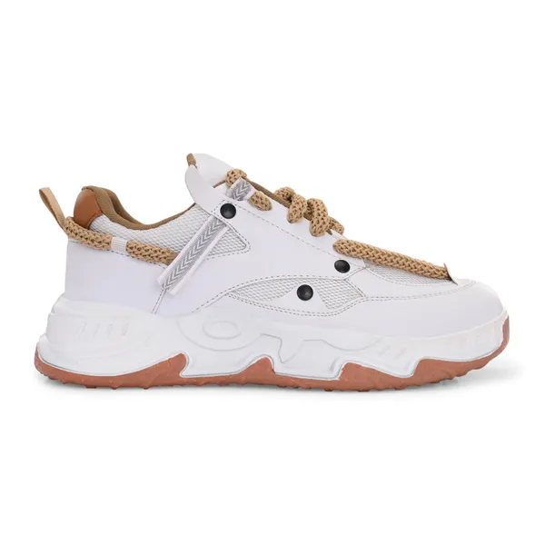 White_Mesh_And_Airmix_Lace_Ups_Sports_Shoes_For_Men