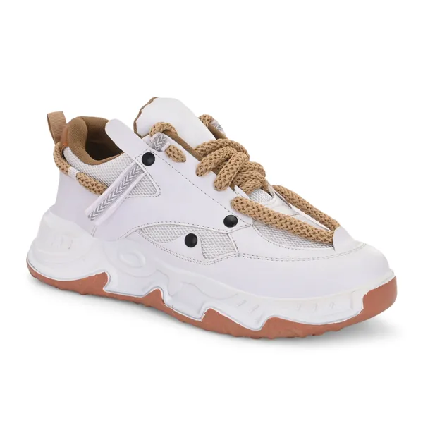 White_Mesh_And_Airmix_Lace_Ups_Sports_Shoes_For_Men