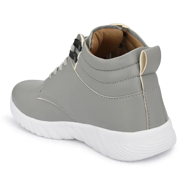 Grey_Leatherette_And_Airmix_Lace_Ups_Sneakers_For_Men