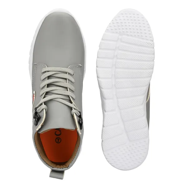 Grey_Leatherette_And_Airmix_Lace_Ups_Sneakers_For_Men
