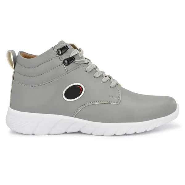 Grey_Leatherette_And_Airmix_Lace_Ups_Sneakers_For_Men