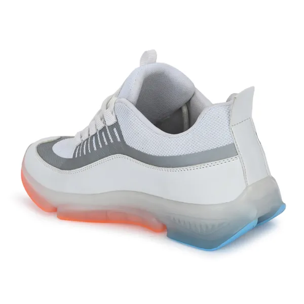 White_Mesh_And_Airmix_Lace_Ups_Sports_Shoes_For_Men