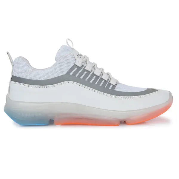White_Mesh_And_Airmix_Lace_Ups_Sports_Shoes_For_Men