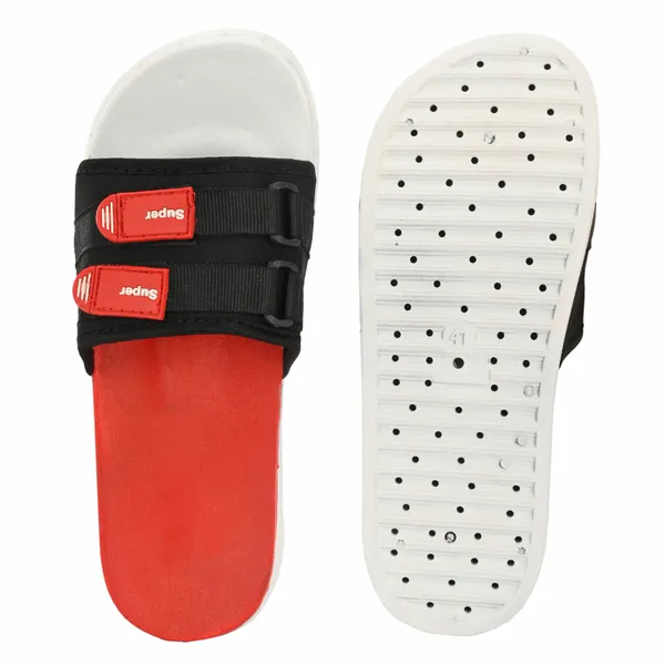 Red_Silicon_Strap_And_Pvc_Slip_On_Sliders_For_Men