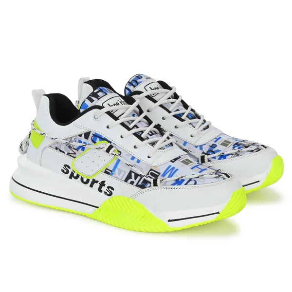 White_Synthetic_And_Airmix_Lace_Ups_Sneakers_For_Men