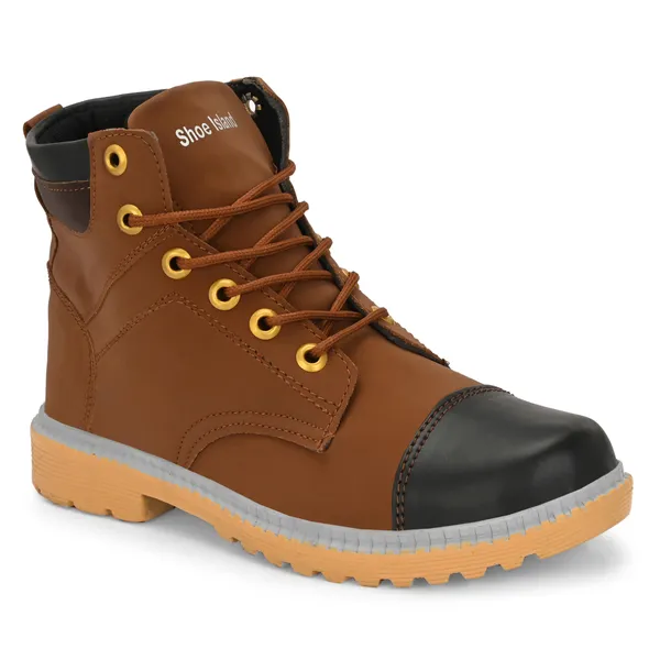 Brown_Synthetic_Leather_And_Airmix_Lace_Ups_Boots_For_Men