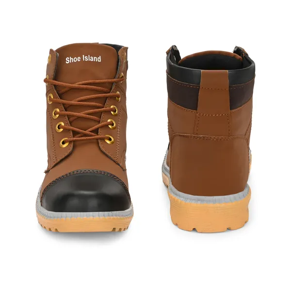 Brown_Synthetic_Leather_And_Airmix_Lace_Ups_Boots_For_Men
