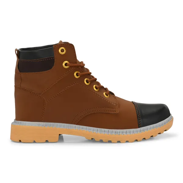 Brown_Synthetic_Leather_And_Airmix_Lace_Ups_Boots_For_Men