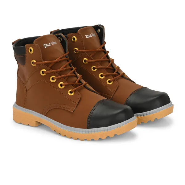 Brown_Synthetic_Leather_And_Airmix_Lace_Ups_Boots_For_Men