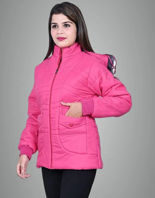 Pink_Polyester_Winter_Jacket_For_Women