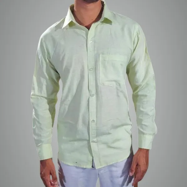Green_Cotton_Blend_Shirt_For_Men