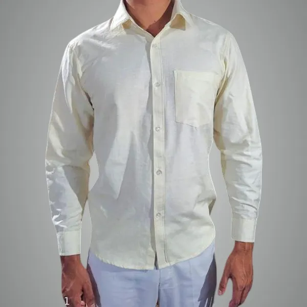 White_Cotton_Blend_Shirt_For_Men