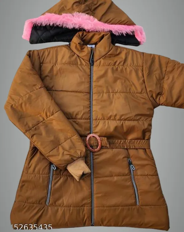 Yellow_Polyester_Winter_Jacket_For_Girl