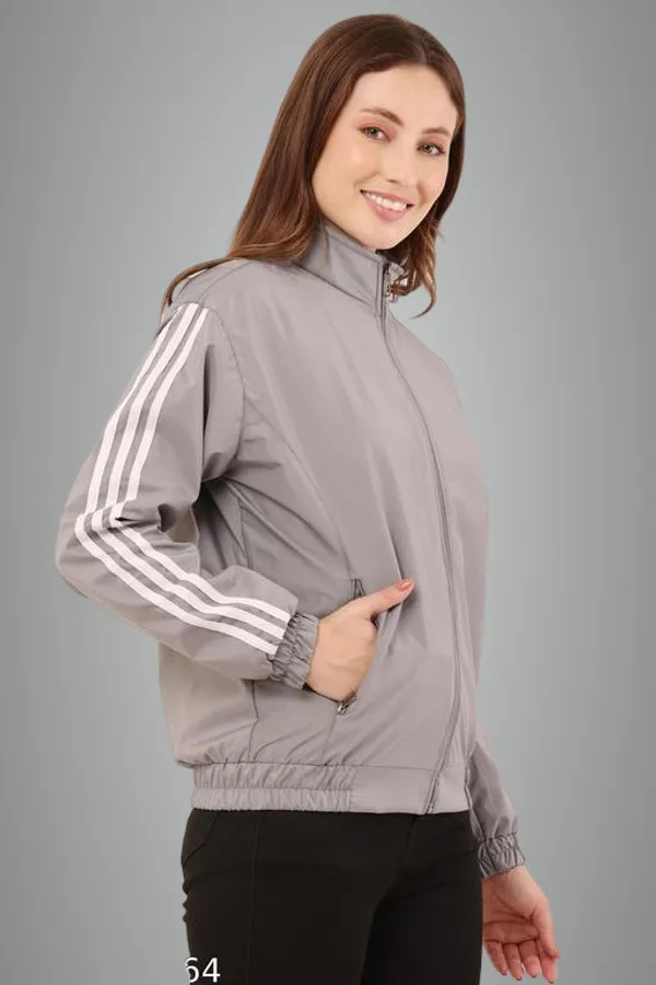 Grey_Polyester_Windcheater_Jacket_For_Women