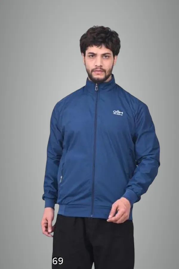 Aqua_Blue_Polyester_Windcheater_Jacket_For_Men
