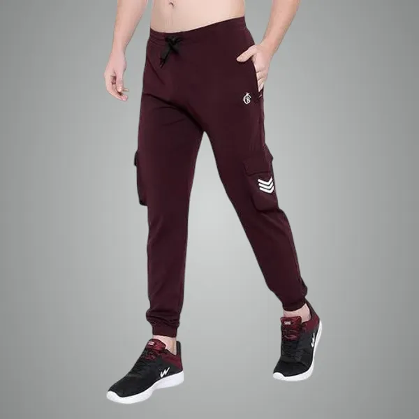 Maroon_Lycra_Blend_Track_Pants_For_Men